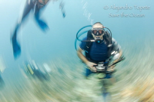 Scooby Diver with effect, Xcalac Mexico by Alejandro Topete 